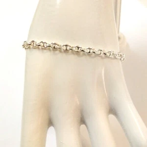 925 Sterling Silver 4x5mm MARINER Anchor Chain BRACELET, ANKLET Your Size Unisex - Picture 1 of 26