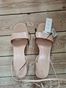 Zara Leather Beige Platform Sandals Size 8 EU 41 Mod. 2300 910 - Picture 1 of 16