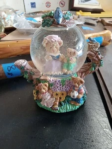 Teapot, snowglobe, Teddy bears. Music box. 5 and a 1/2 in Tall 5 inches wide. - Picture 1 of 17