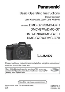 PANASONIC DMC-G7 BASIC USER MANUAL GUIDE INSTRUCTIONS PRINTED 68 PAGES A5 - Picture 1 of 1