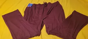 Pantaloni da letto Hanes adulti unisex maglia marrone nuovi con etichette con 2 tasche e cordini taglia 2X - Foto 1 di 2