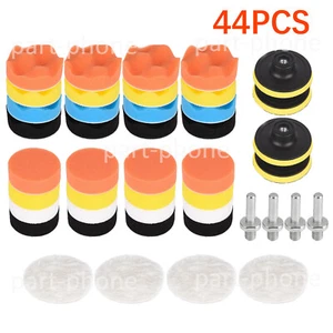 44pc 3" Car Buffing Pads Polishing Sponge Set Waxing Foam Polisher Kit for Drill - Picture 1 of 10