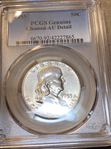 1955 Franklin Half Dollar. PCGS Cover
