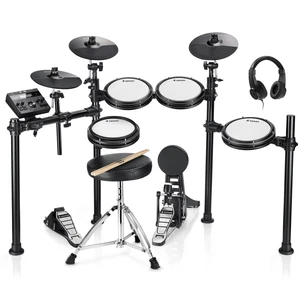 🥁 Donner DED-70 Electric Drum Set With Online Melodics Lessons Throne Headphone - Picture 1 of 12