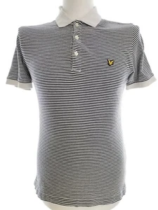 Lyle & Scott T. M Blanco Polo de hombre Algodón 100% Manga corta Rayas - Imagen 1 de 5