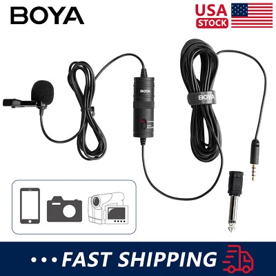 BOYA BY-M1 Omni-Directional Lavalier Microphone 6m Cable, LR44 Battery, 3.5mm - Image 1 of 4