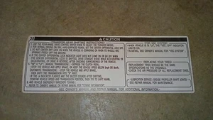 11/2013 - 05/2015 Toyota Landcruiser Prado - Sunvisor sun visor information card - Picture 1 of 1