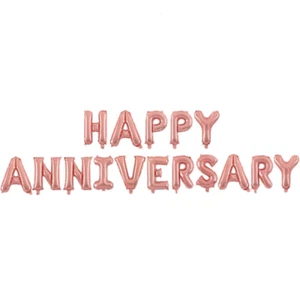 Glossy Self Seal 16" Happy Anniversary Foil Balloon Party Decoration Helium/Air - Picture 1 of 5