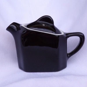 BLACK Beauty! Teapot! Buffalo China! Restaurant Ware - Picture 1 of 7
