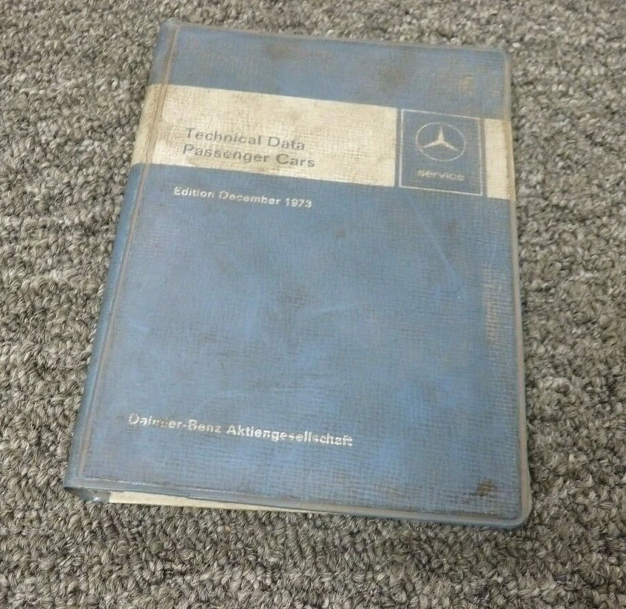 1973 Mercedes Benz 350SL 350SLC 450SL 450SLC Service Data Specifications Manual Foto 1 de 1