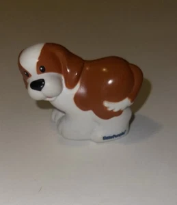 Fisher Price Little People St Saint Bernard Puppy Dog Brown White Rare 2015 - Picture 1 of 8