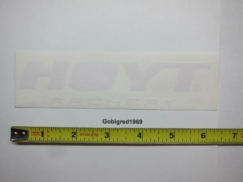 NEW HOYT Archery Reverse Window Decal Sticker 1 3/4 x 6 3/8 FREE SHIPPING - Image 1 of 1