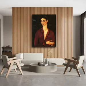 Frida Kahlo - Self Portrait - CANVAS or PRINT WALL ART - Picture 1 of 3