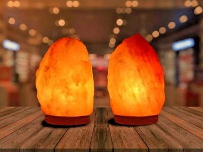 Set of 2 Himalayan Salt Lamp, Salt Lamp, 6-7 LBS, 6"- 8" Height, Night Light