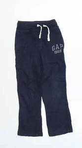 Gap Boys Blue Cotton Blend Jogger Trousers Size S  Drawstring - Picture 1 of 12