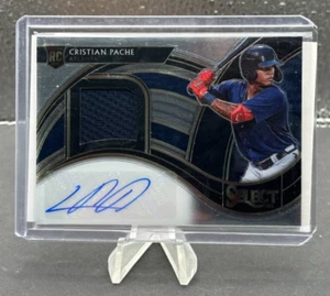 2021 Panini Select - CRISTIAN PACHE Rookie Maglia Autografo #/299 Atlanta Braves - Foto 1 di 3