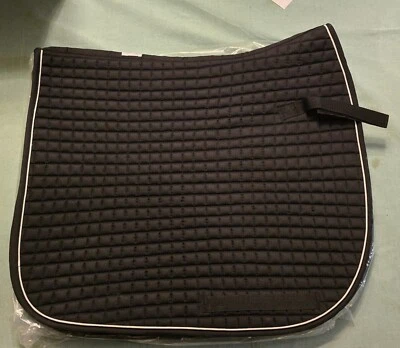 PRI DRESSAGE COTTON QUILTED SADDLE PAD (IMPERFECT) BLACK - Image 1 of 2