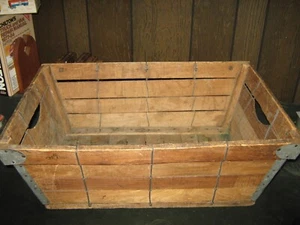 Antique Slatted Wooden Crate Wood Box By A. BACKUS JR. & Sons Detroit, MI - Picture 1 of 10
