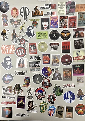 UPDATED 12.12 ROCK BAND DECALS STICKERS LAPTOP, GUITAR, SKATEBOARD ETC FREE SHIP