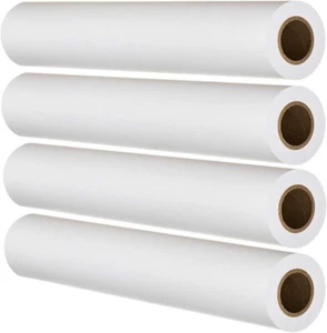 Top Notch Quality 36” x 150'- 4 Rolls 20 lbs Plotter Paper CAD Wide Format Rolls - Picture 1 of 8