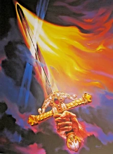 Impresión en lienzo de arte cristiano La espada del espíritu por Jeff Haynie - Imagen 1 de 3