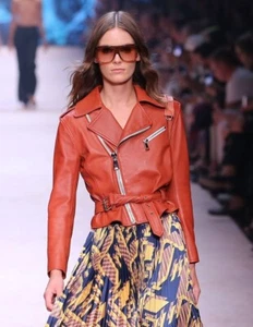 MANNING CARTEL 'Open Season' Leather Jacket - Size 8 - Burnt Sienna - $899 - Picture 1 of 22