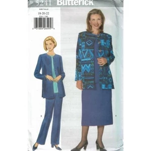 Butterick Sewing Pattern 5241 Jacket Top Skirt Pants Misses Size 18-22 - Picture 1 of 2