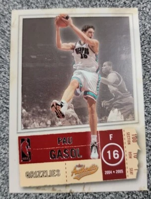 2004-05 Fleer Authentix Memphis Grizzlies Basketball Card #40 Pau Gasol - Image 1 of 2