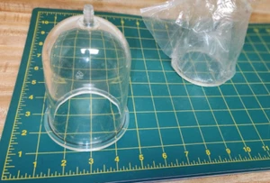 Vacuum Bell Jar Plastic Dome with nipple on top 5x3" - Picture 1 of 6