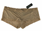 New Nwt Lace Body Double G Dark Beige Tan Large Lace Trim Hipster Brief Panty