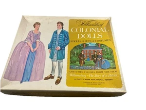 Williamsburg Colonial Dolls Paper Doll Set 1967 8 Dolls Cut Vintage - Picture 1 of 7