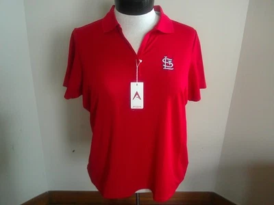 NUEVO POLO ANTIGUO MUJER ST. LOUIS CARDINALS TALLA NUEVA CON ETIQUETAS. XXL- CUADROS SOMBRAS ROJAS Foto 1 de 4