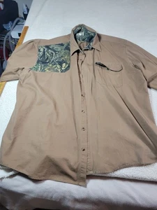 Cabela's Men's Canvas And Camo Button Up Shirt 3XL Seclusion 3D - Picture 1 of 10