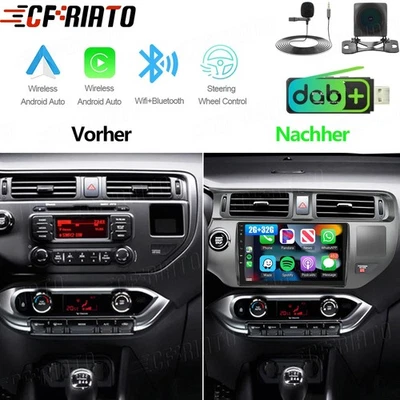 DAB+ Android 15 Autoradio BT GPS Navi CarPlay für Kia Rio K3 2012-2014 + Kamera - Bild 1 von 4