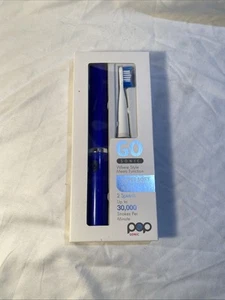 Pop Sonic "Portable" Toothbrush "GO" Royal Blue Factory Sealed Soft Brush New - Picture 1 of 6