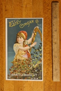 Antique Victorian Trade Card Advertising Estey Organ Co - Picture 1 of 3