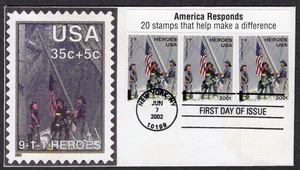 2002 HEROES OF 2001 (Scott B2) -Unknown-Maker FDC TD669 - Picture 1 of 1