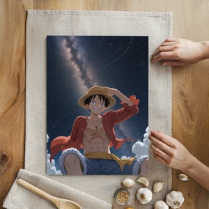 Glass Cutting Board 8x11 Anime Luffy Serving Tray Anti-Bacterial Onepiece - Picture 1 of 2