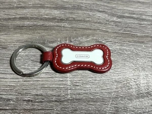 Coach Vintage Hundeknochen Leder Taschenanhänger Anhänger Sammlerstück - Bild 1 von 4