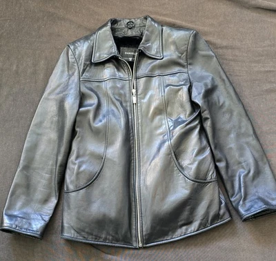 Damselle Women's Size Small Leather Soft Lambskin Jacket With A Vest Lining Used - Image 1 of 4