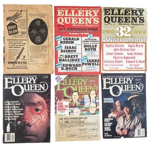 Vintage Lot of 6 Ellery Queen's Mystery Magazines Crime Suspense Stories - Picture 1 of 3