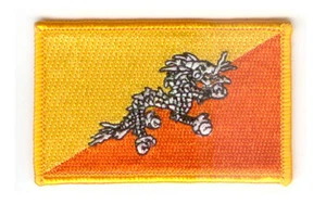 BHUTAN BHUTANESE FLAG PATCHES COUNTRY PATCH BADGE IRON ON NEW EMBROIDERED - Picture 1 of 1