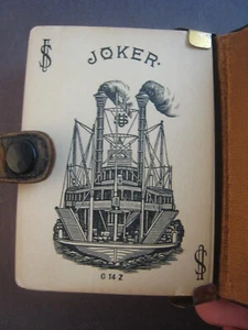 Antique 1900's ' STEAMBOAT ' Playing Cards , FINE/VERY FINE, GOLD EDGES - Picture 1 of 5