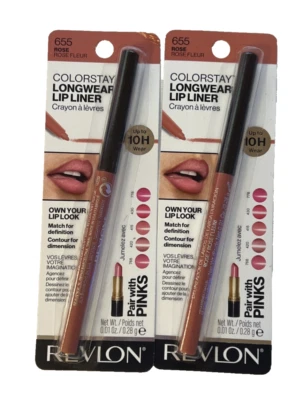 (2 CT) Revlon ColorStay Longwear Lip Liner; 655 Rose *NEW/SEALED* - Image 1 of 2