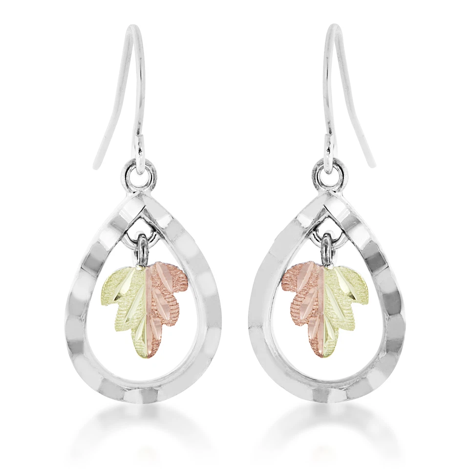 Pendientes de gancho de lágrima de oro y plata Landstrom's Black Hills MRLER1004 Foto 1 de 1