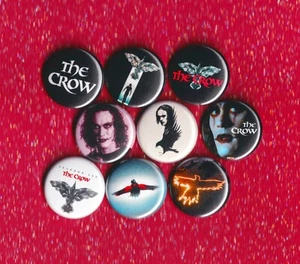 The Crow (1994) - Set mit (9) handgefertigten 1"" Tasten - KOSTENLOSER VERSAND! - Bild 1 von 4
