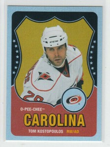 10/11 OPC Carolina Hurricanes Tom Kostopoulos Retro Rainbow card #72