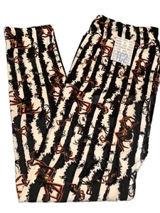 NEW LuLaRoe Tall Curvy 2 TC2 (18+) Black White Creepy Spiders Halloween Leggings - Picture 1 of 8