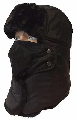  Invierno Deluxe Trooper Esquí Piel Sintética Impermeable Máscara Facial Completa Niños Sombrero Gorra  Foto 1 de 4