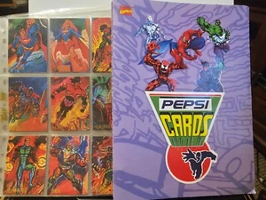 1995 Marvel & DC Pepsicards Complete Binder+Basic Set + Specials + Holograms RP - Picture 1 of 16